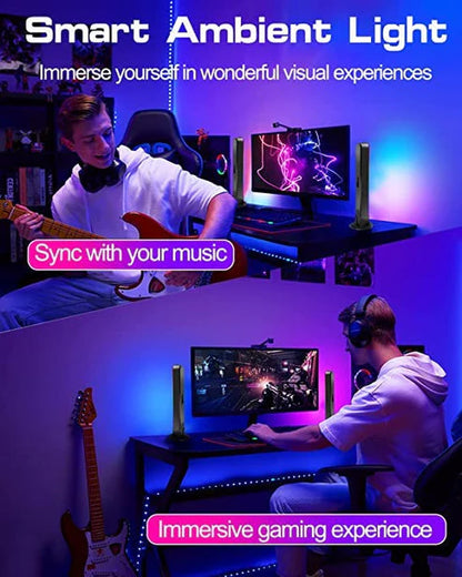 Smart RGB LED Light Bars with Music Sync & Ambient Lighting