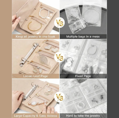 Luxury Portable Leather Jewellery Storage Book — For Wedding Season, Travel & Everyday Elegance