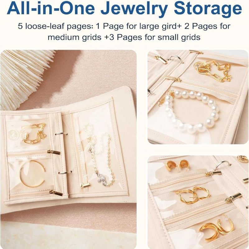 Luxury Portable Leather Jewellery Storage Book — For Wedding Season, Travel & Everyday Elegance