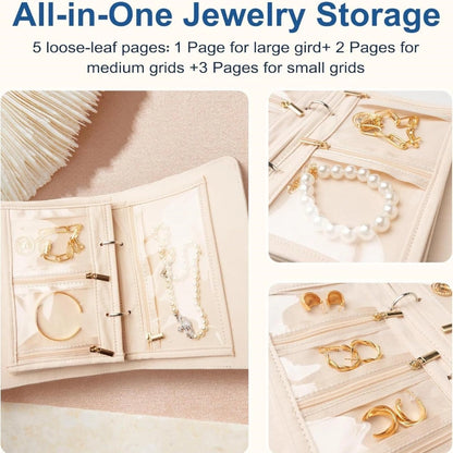 Luxury Portable Leather Jewellery Storage Book — For Wedding Season, Travel & Everyday Elegance