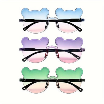 1 Pc Cute Bear Glasses for Youngsters, Boys and Girls Photo Decorative Glasses