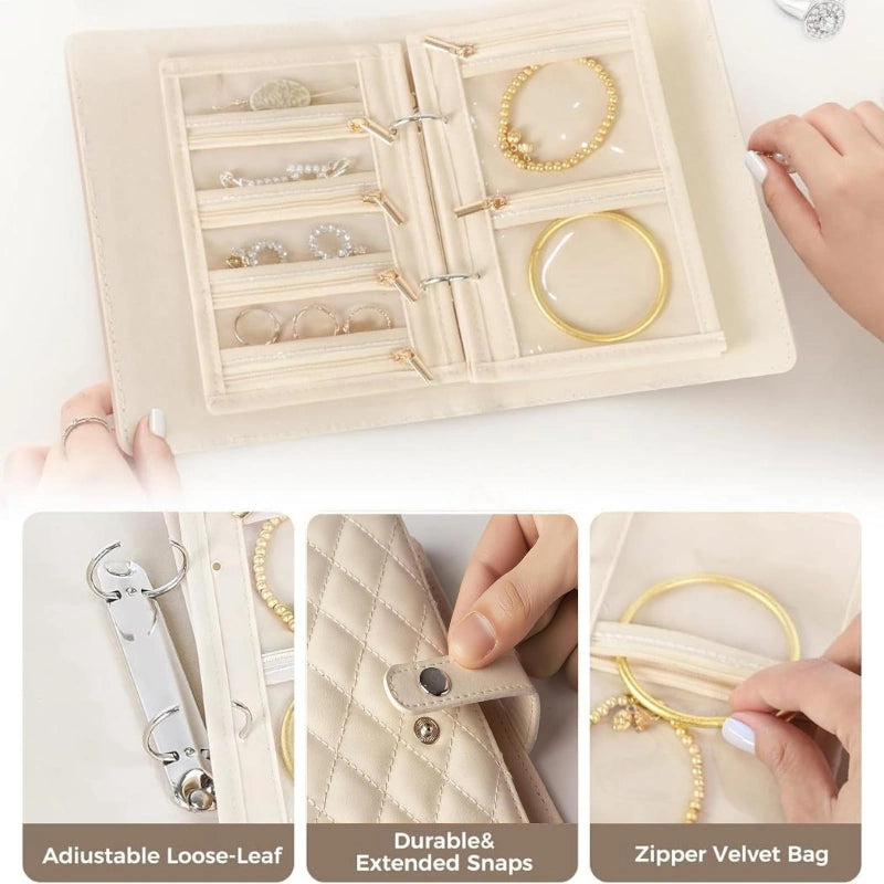 Luxury Portable Leather Jewellery Storage Book — For Wedding Season, Travel & Everyday Elegance