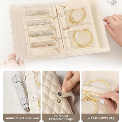 Luxury Portable Leather Jewellery Storage Book — For Wedding Season, Travel & Everyday Elegance