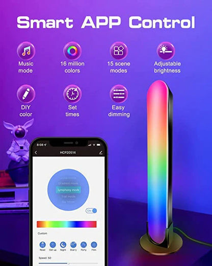Smart RGB LED Light Bars with Music Sync & Ambient Lighting