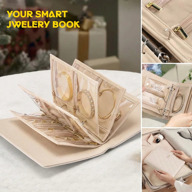 Luxury Portable Leather Jewellery Storage Book — For Wedding Season, Travel & Everyday Elegance