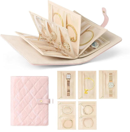 Luxury Portable Leather Jewellery Storage Book — For Wedding Season, Travel & Everyday Elegance