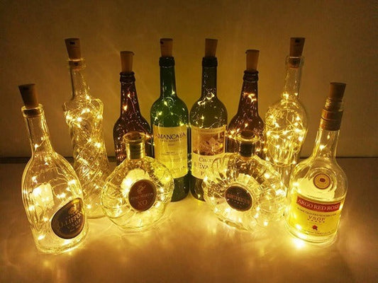 LED Bottle Decorating Light – Cork Shaped String Fairy Lights for Bottle Decoration, Festive Décor & Home Lighting (Random Color-Pack of 3 Light)